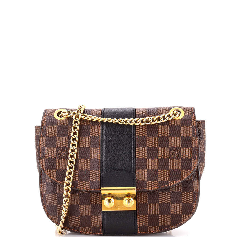 Louis Vuitton Wight Handbag Damier with Leather